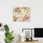 Poster États baltes (Bureau à domicile)