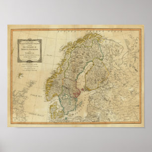 Poster États du nord Scandinavie
