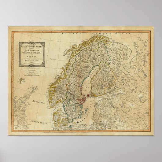 Poster États du Nord Scandinavie (Devant)