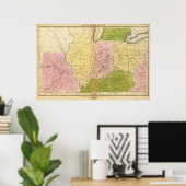 Poster États occidentaux (Bureau à domicile)