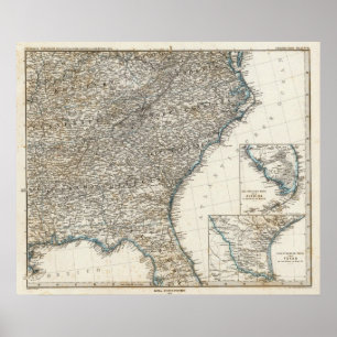 Poster États sudiste des Etats-Unis d'Amérique