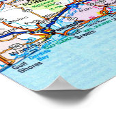 Poster " États - Unis : 2015/aujourd'hui Floride - Carte  (Coin)