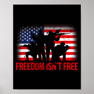 Poster États-Unis 4 juillet pour les hommes la liberté n'
