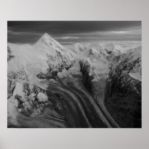 Poster États-Unis, Alaska, Parc national Denali, Vue aéri