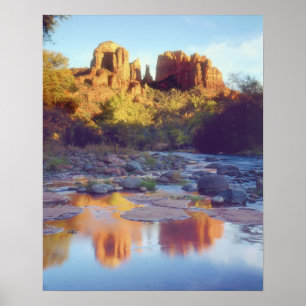 Poster États-Unis, Arizona, Sedona. Cathedral Rock se ref