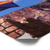 Poster États-Unis, Arizona, Tow flags dans Grand Canyon N (Coin)