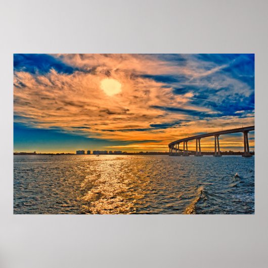 Poster États-Unis, CA, pont de la baie de San Diego-Coron (Devant)