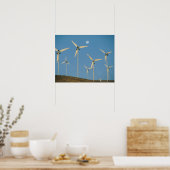 Poster États-Unis, Californie, Altamont Pass, éoliennes. (Cuisine)