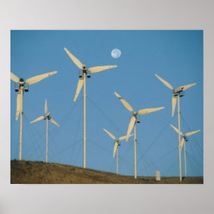 Poster États-Unis, Californie, Altamont Pass, générateurs