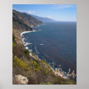 Poster États-Unis, Californie, Big Sur, littoral accident