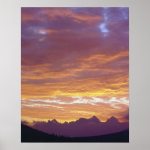 Poster États-Unis, Californie, Coucher de soleil sur la S