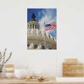Poster États-Unis, Columbia, Washington DC, Capitol Build (Cuisine)