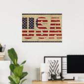 Poster États-Unis d'Amérique (Bureau à domicile)