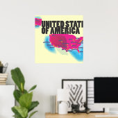 Poster États-Unis d'Amérique (Bureau à domicile)