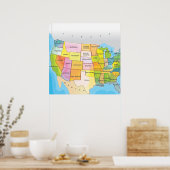 Poster États-Unis d'Amérique (Cuisine)