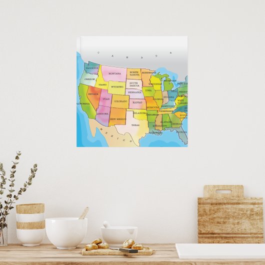 Poster États-Unis d'Amérique (Cuisine)