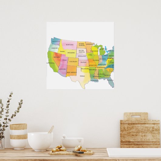 Poster États-Unis d'Amérique (Cuisine)