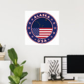 Poster États-Unis d'Amérique, Alaska (Bureau à domicile)