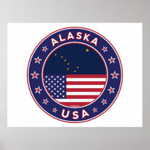 Poster États-Unis d'Amérique, Alaska