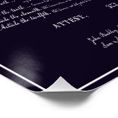 Poster États-Unis d'Amérique BILL des droits (Coin)