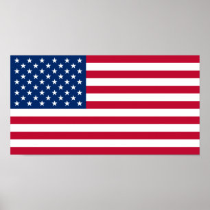 Poster États-Unis d'Amérique Drapeau États-Unis d'Amé