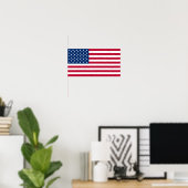 Poster États-Unis d'Amérique Drapeau États-Unis d'Amériqu (Bureau à domicile)