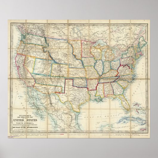 Poster États-Unis D'Amérique Du Nord (Devant)