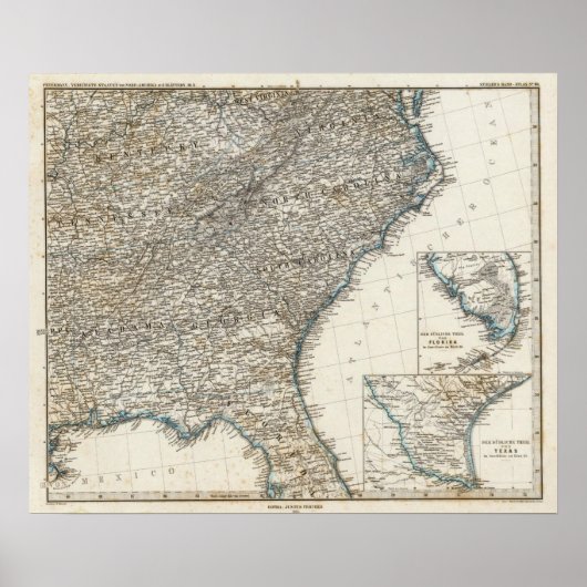 Poster États-Unis d'Amérique États du Sud (Devant)