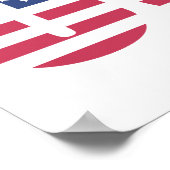 Poster États-Unis d'Amérique États-Unis Drapeau (Coin)