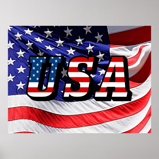Poster États-Unis - Drapeau Américain (Devant)