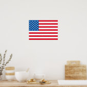 Poster États-Unis Drapeau étoiles et rayures (Cuisine)