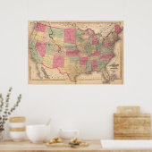 Poster États-Unis et territoires (Cuisine)