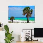 Poster États-Unis, Floride. Palmiers Sur La Côte D'Émerau (Bureau à domicile)