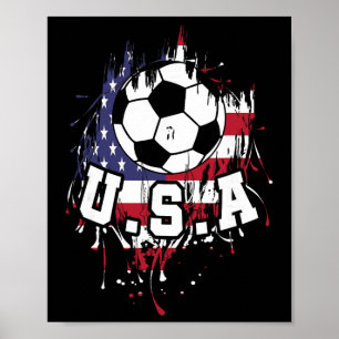 Poster États-Unis Football Américain Footll Usa Futbol _1