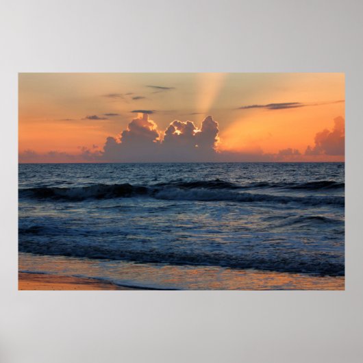 Poster États-Unis, Géorgie, île de Tybee, plage de l'île  (Devant)