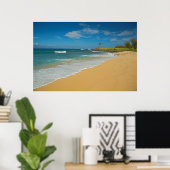 Poster États-Unis, Hawaï, Molokai Island, Three Mile Beac (Bureau à domicile)