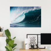Poster États-Unis, Hawaï, Oahu, Grandes vagues (Bureau à domicile)