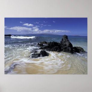 Poster États-Unis, Hawaii, Maui, Maui, Makena Beach, Surf