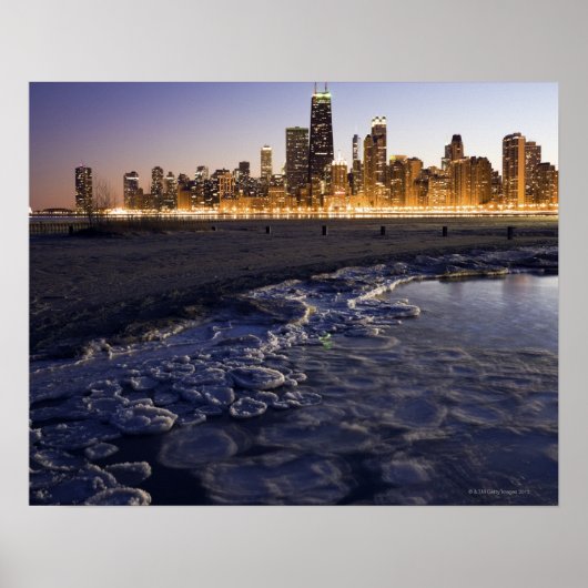 Poster États-Unis, Illinois, Chicago, City skyline du lac (Devant)