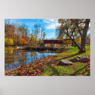 Poster États-Unis, Indiana, Cataract Falls