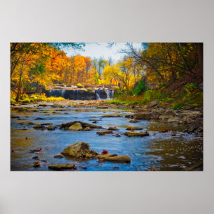 Poster États-Unis, Indiana. Cataract Falls State Recreati