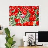 Poster États-Unis, Kansas. Champ de tulipes (Bureau à domicile)