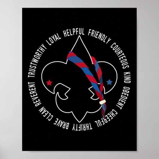 Poster Etats-Unis La Loi Sur Le Scoutisme Du Drapeau Pour (Devant)