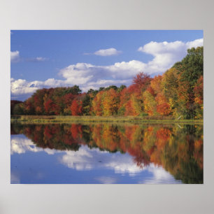 Poster États-Unis, Massachusetts, Acton. Reflet de l'auto