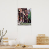 Poster États-Unis, Massachusetts, Boston, Houses Along Ac (Cuisine)