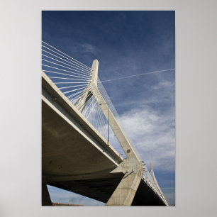 Poster États-Unis, Massachusetts, Boston. Le pont Zakim.