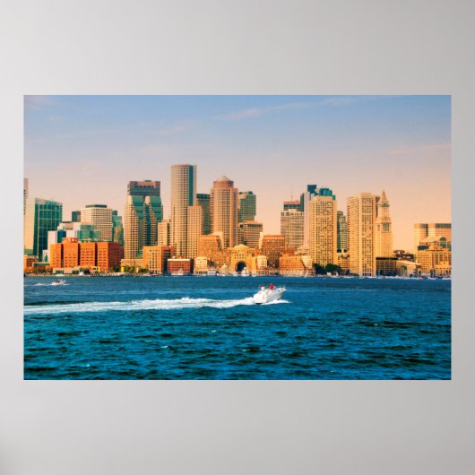 Poster États-Unis, Massachusetts. Panorama du front de me (Devant)