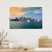 Poster États-Unis, Massachusetts. Skyline du front de mer (Cuisine)