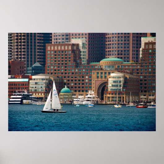 Poster États-Unis, Massachusetts. Skyline du front de mer (Devant)