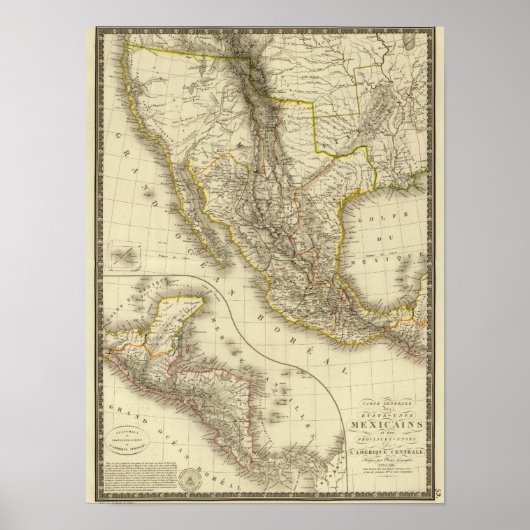 Poster États-Unis mexicains, Amérique centrale (Devant)